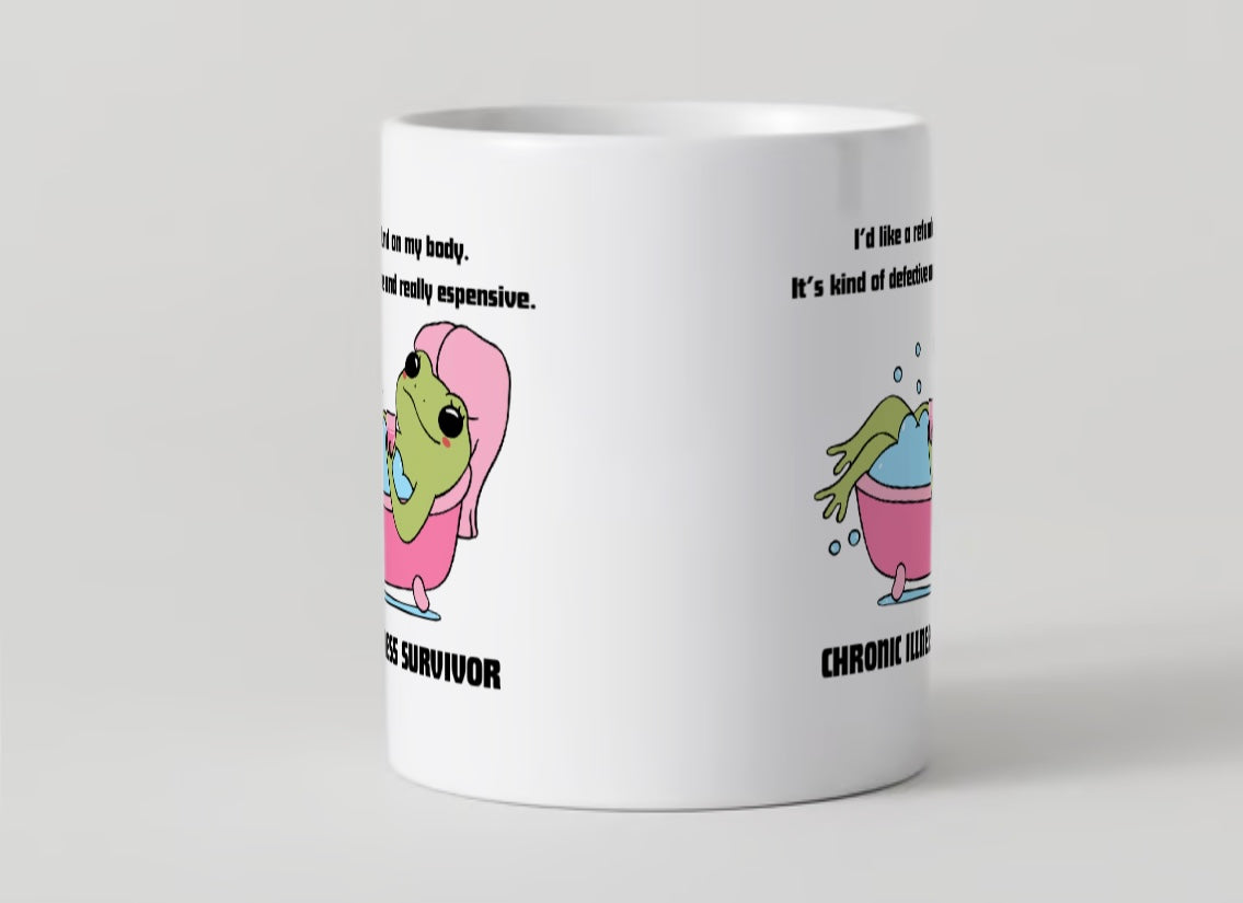 Chronic Health Survivor Frog Self Care Ceramic Mug