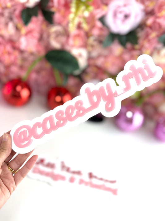 Acrylic 2 Tone Watermark up to 15"