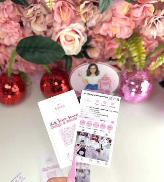 Instagram Business Cards Custom Made 2.5" by 3" standard