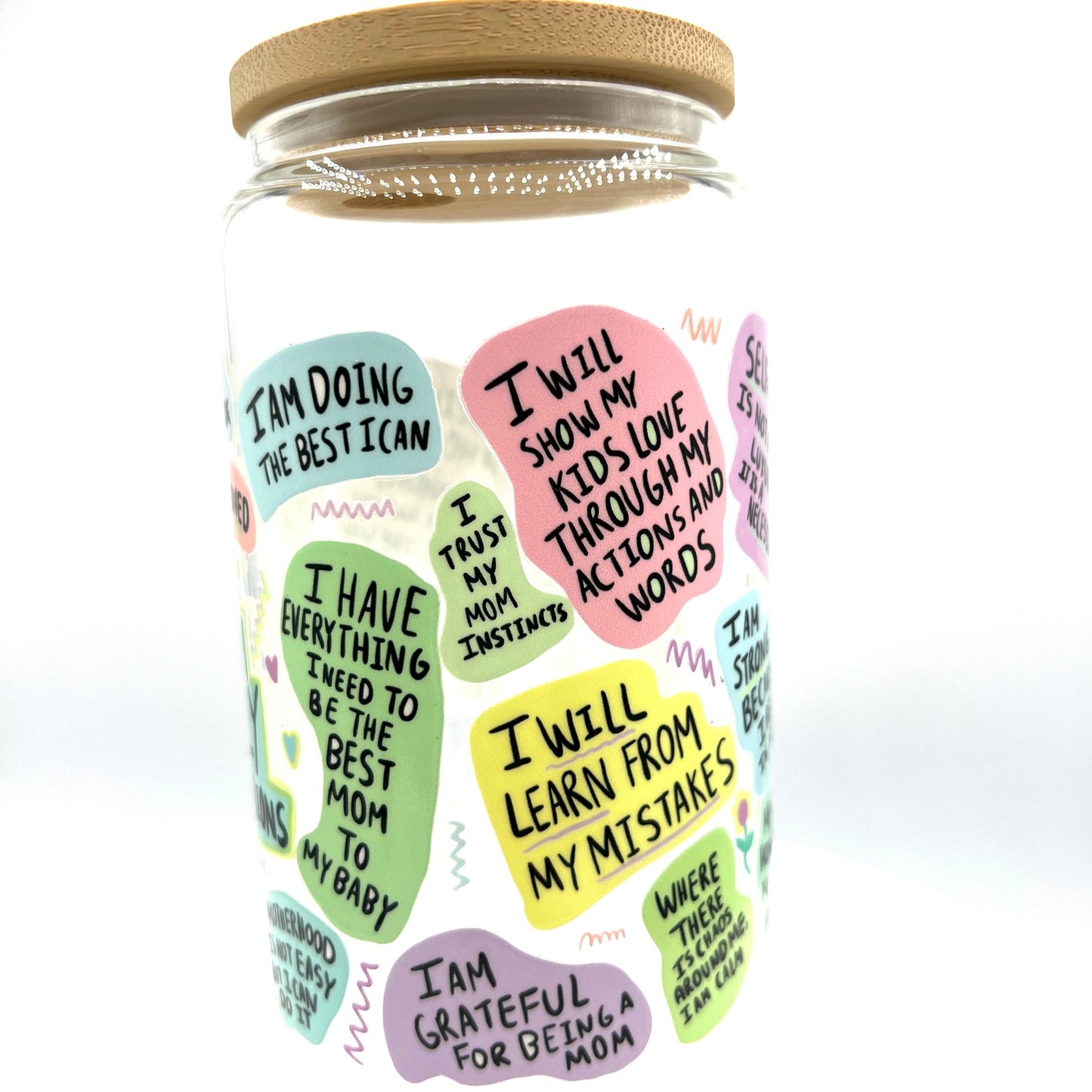 Mom Daily Affirmations Glass Libby 16oz Cup