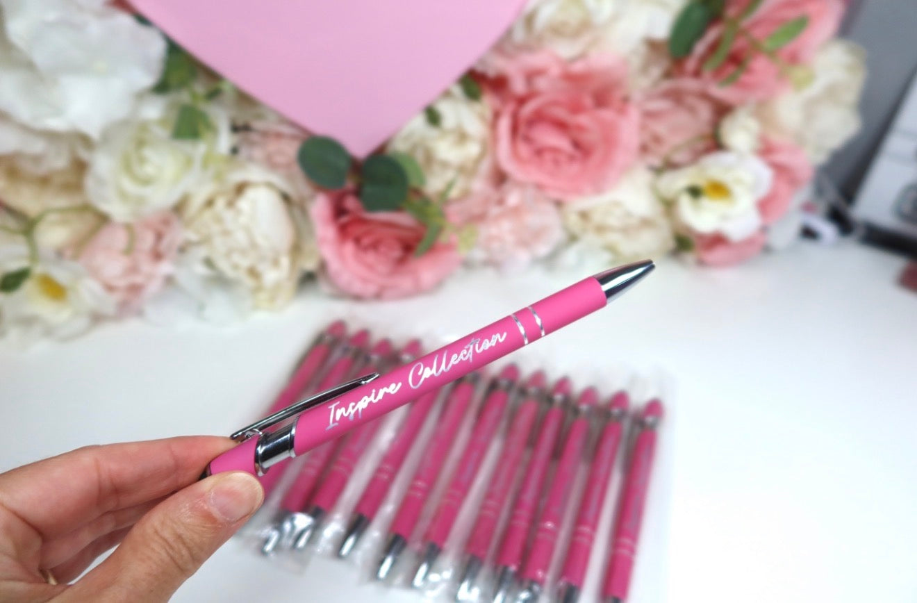 Engraved Rubber Inkling Ballpoint Pen With Stylus