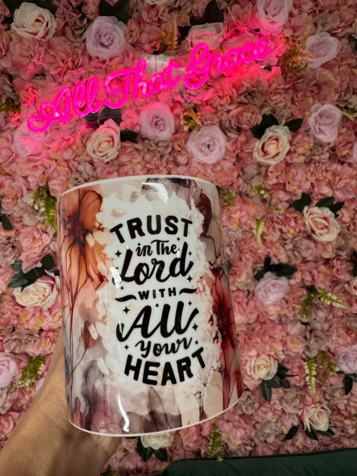 Trust In The Lord With All Your Heart Vibrant Watercolor Mug