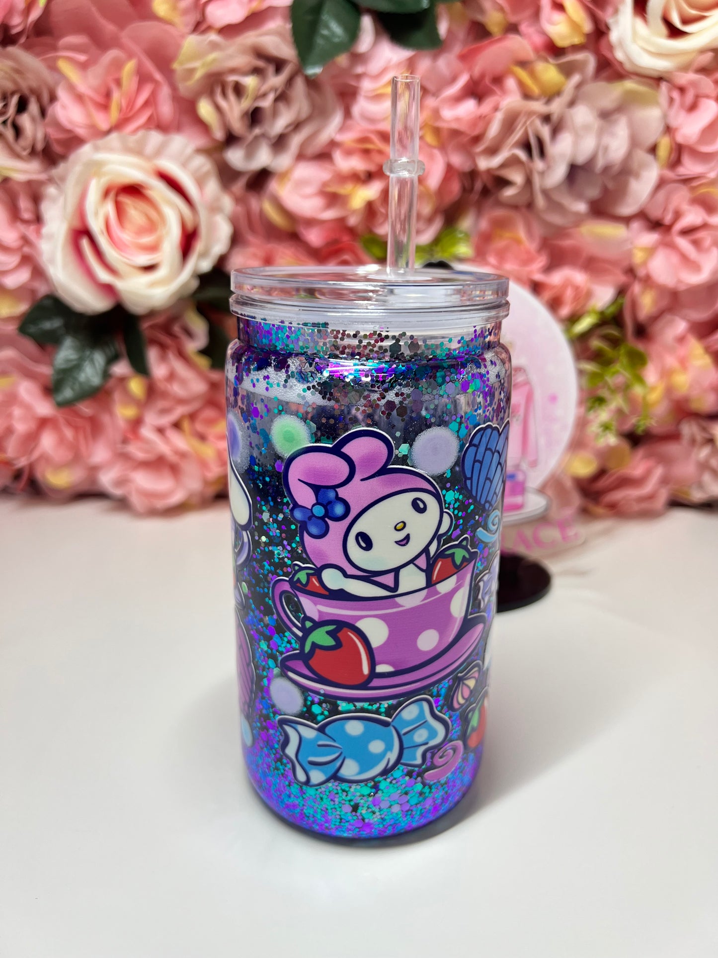 Cinna Concha's Glitter Snow Globe Acrylic Cup