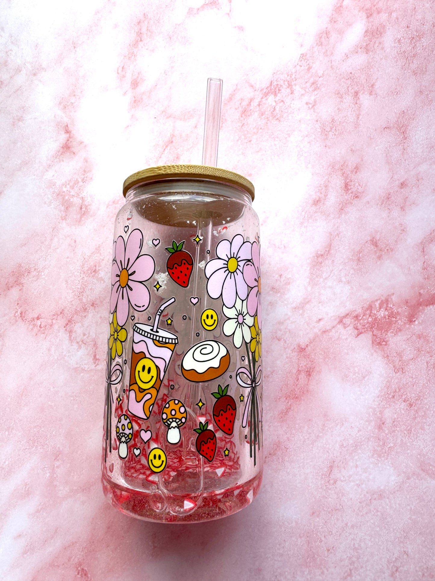 Morning Dream Retro Custom Libby Snow Globe Cup 16oz