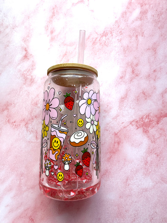 Morning Dream Retro Custom Libby Snow Globe Cup 16oz