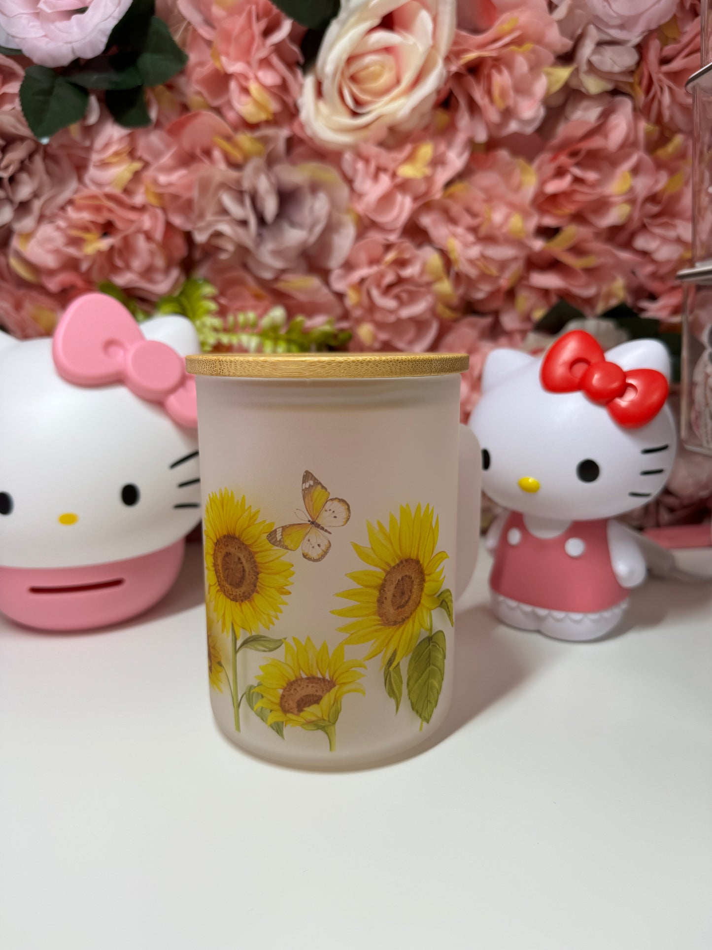 Sunflowers and Butterflies Frosted Mug