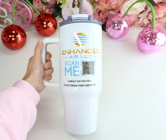 Custom Logo / QR Code/ or Personalized Gift With Photo or Message 40oz Tumbler