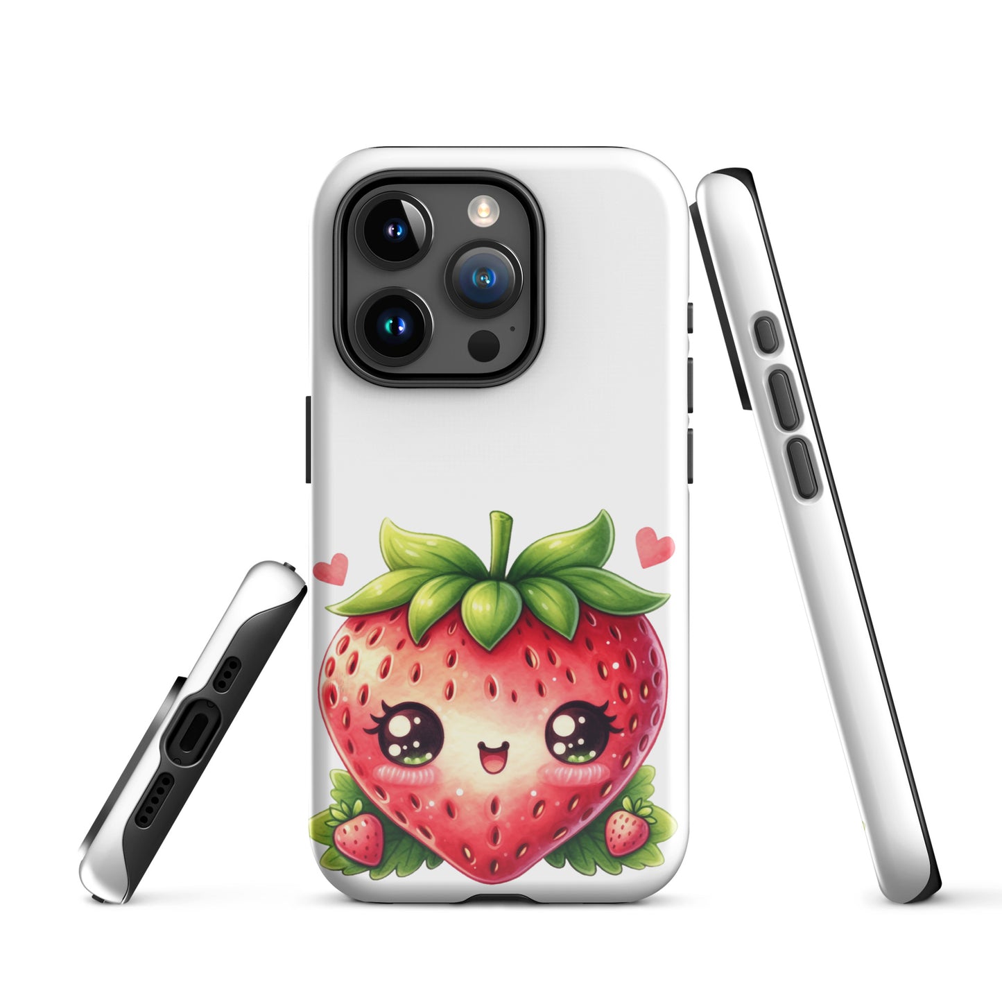 Adorable Kawaii Strawberry Tough Case for iPhone®