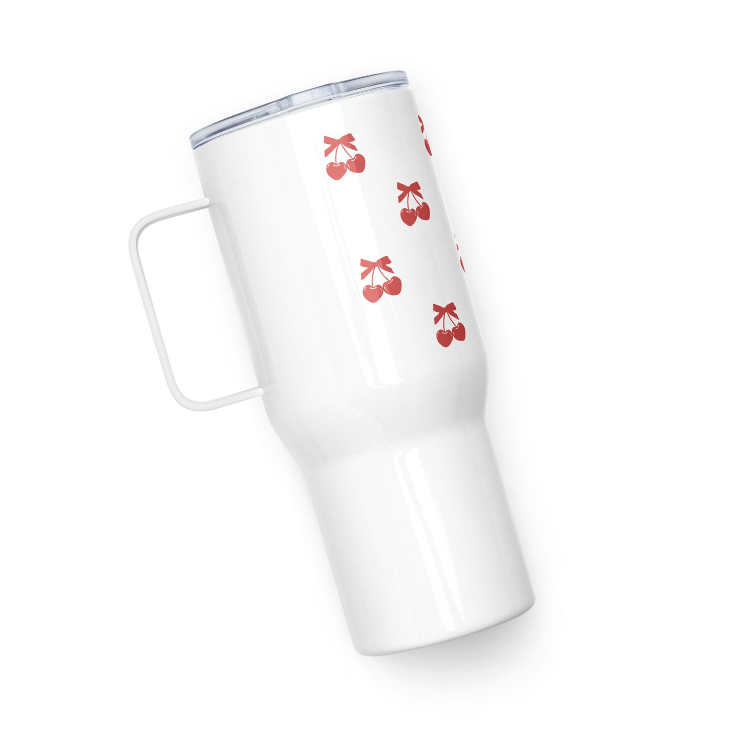 Cherry Coquette Travel mug with a handle