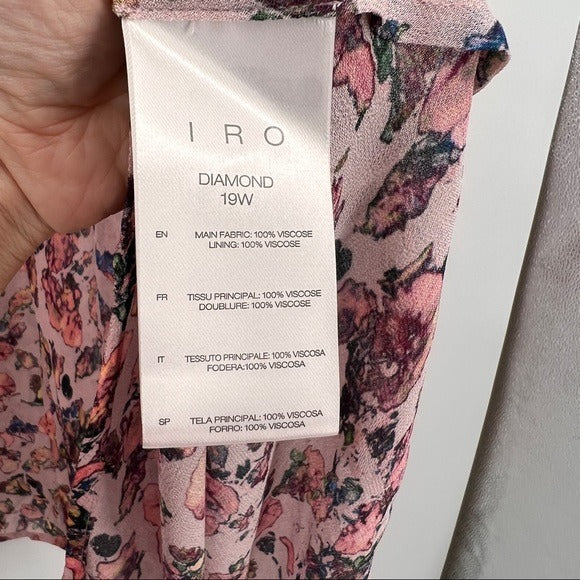 IRO Diamond Skirt Floral Size 42/XL NWT