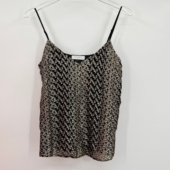 Equiptment Layla Silk Cami in Metallic Size XXS NWT