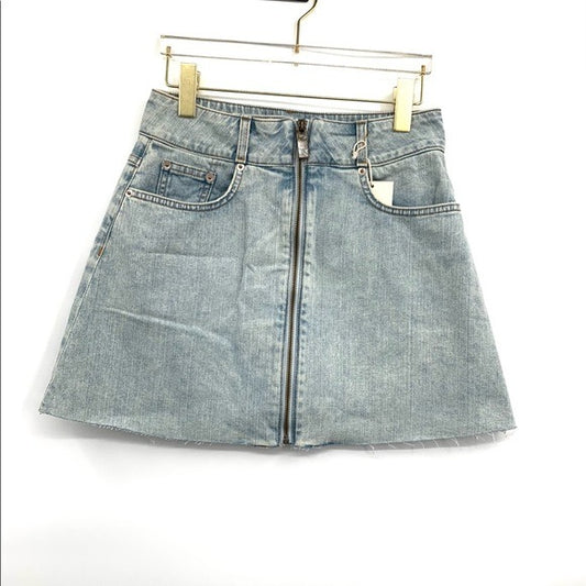 Serena Williams Zip Front Jean Skirt Size Small NEW