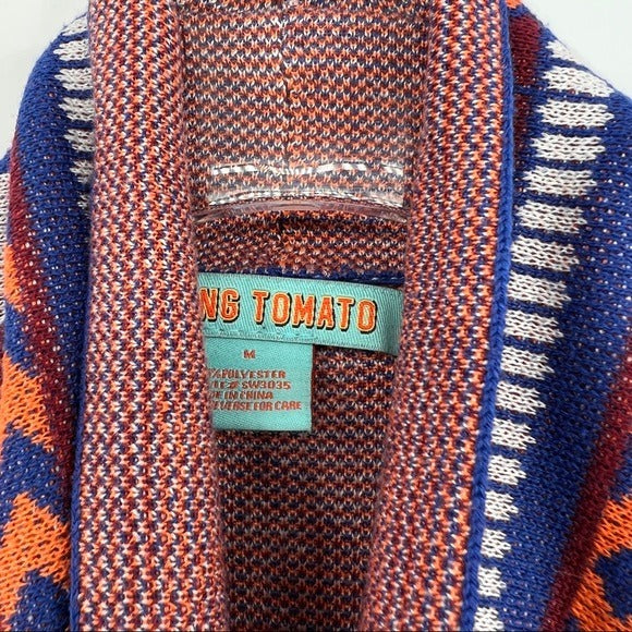 Flying Tomato Aztec Water Fall Cardigan Size Medium