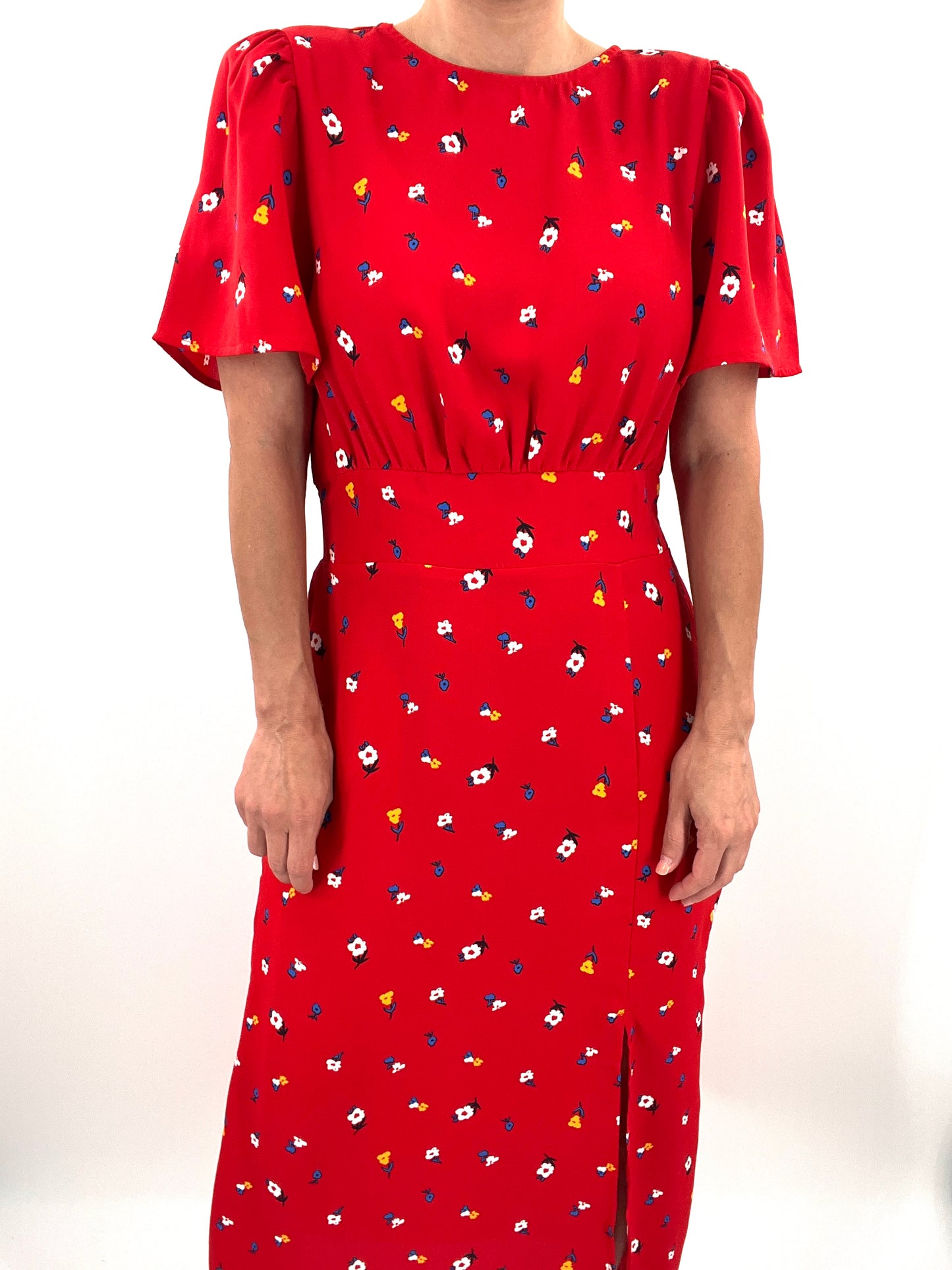 Cherry Red Midi Dress