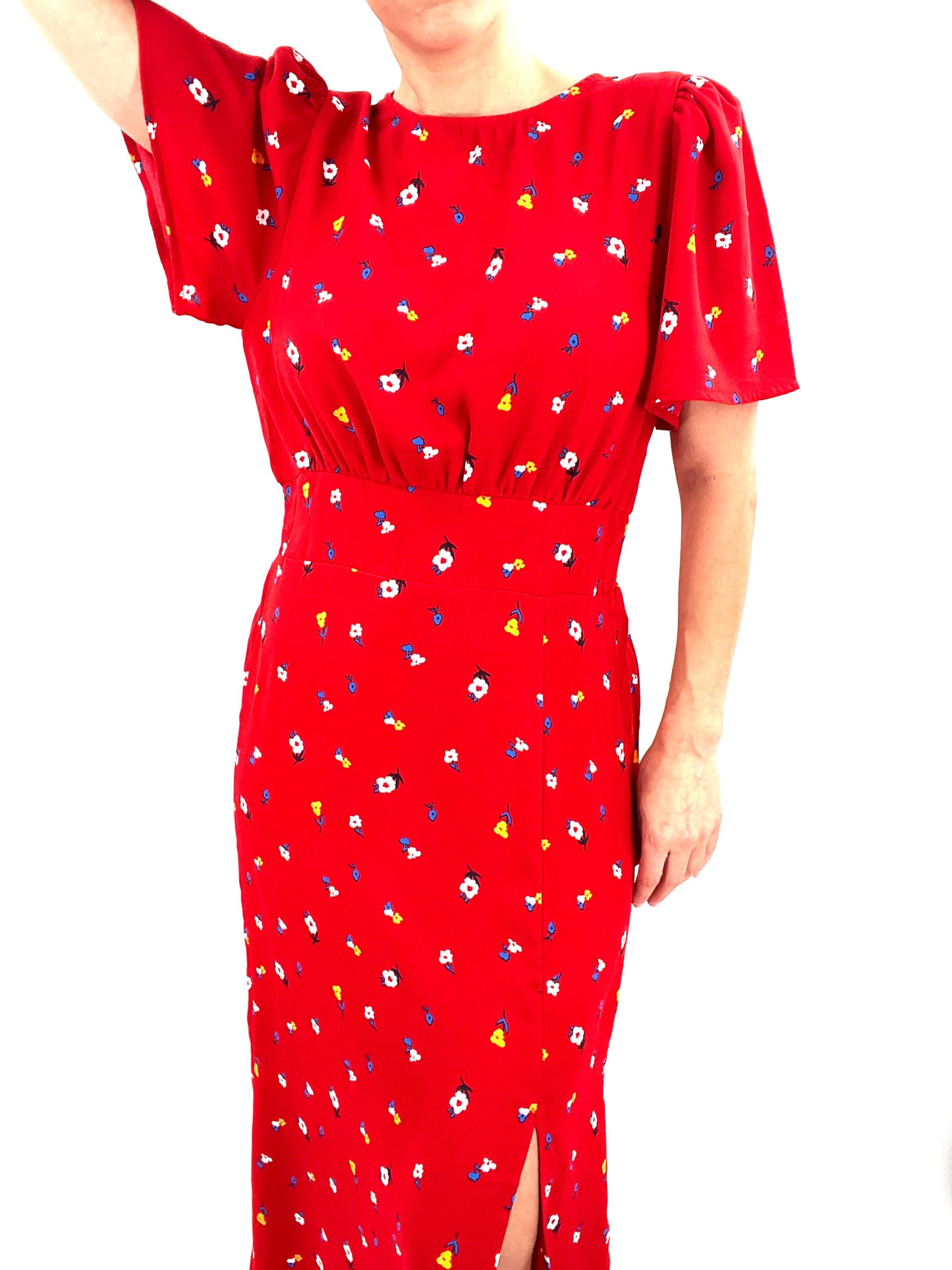 Cherry Red Midi Dress