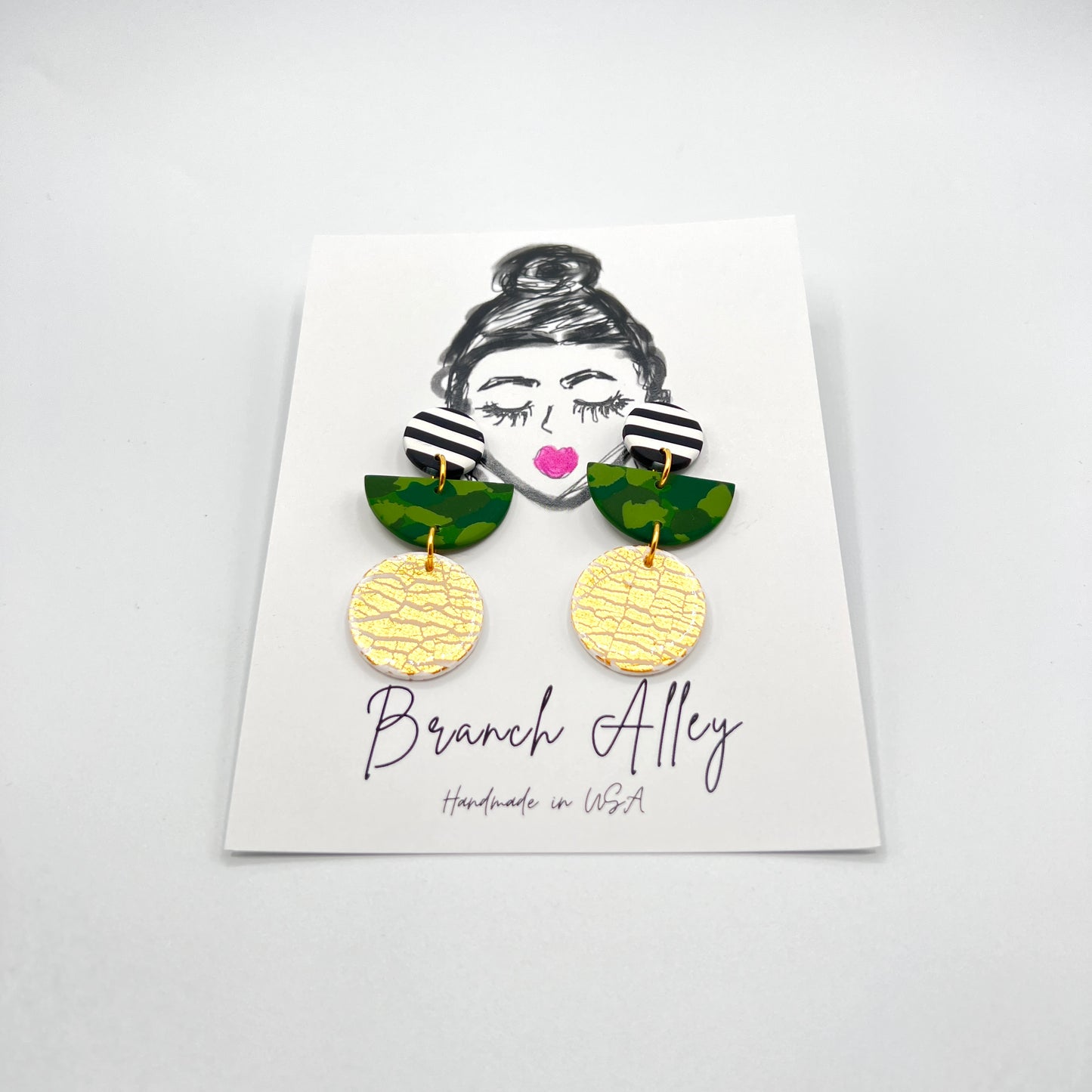 Camo Party Earrings by Branch Alley