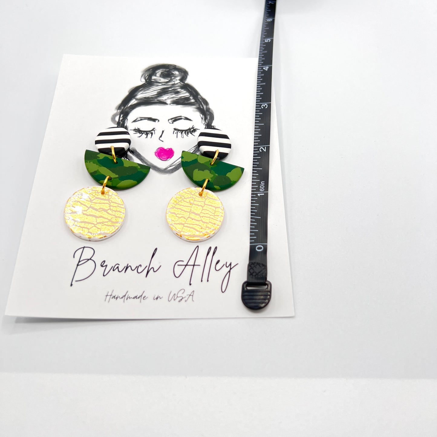 Camo Party Earrings by Branch Alley