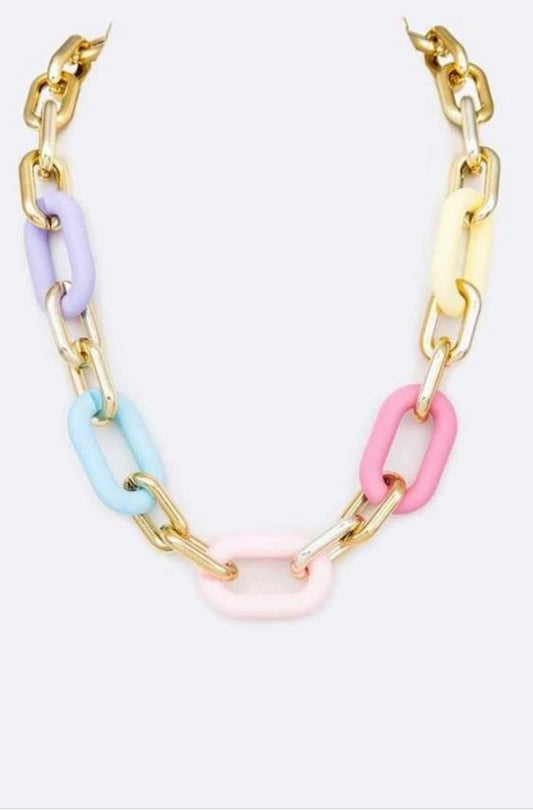 Multi Color Chain Necklace