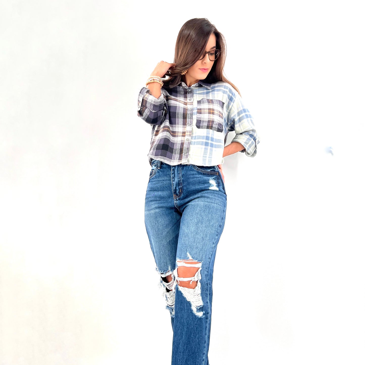 Caroline Cropped Flannel