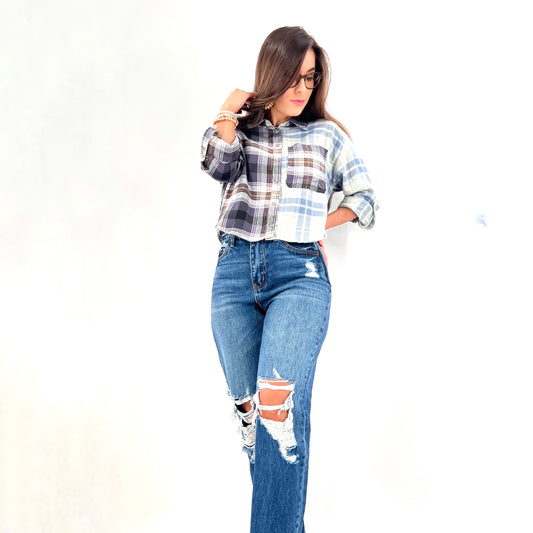 Caroline Cropped Flannel