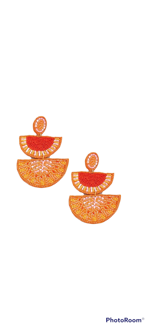 Orange Slice Earrings