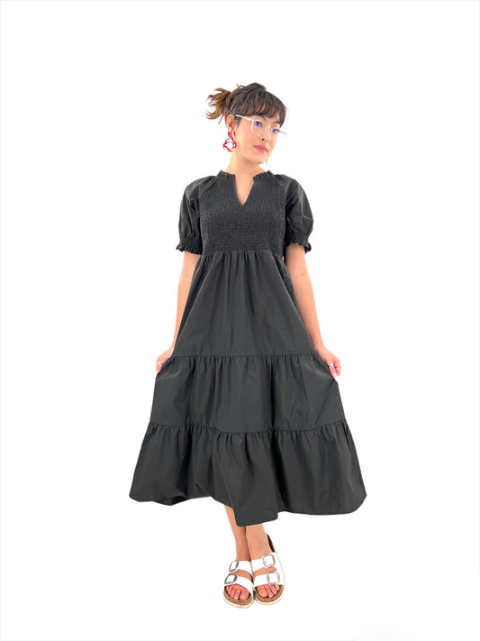 Black Smocked Dress