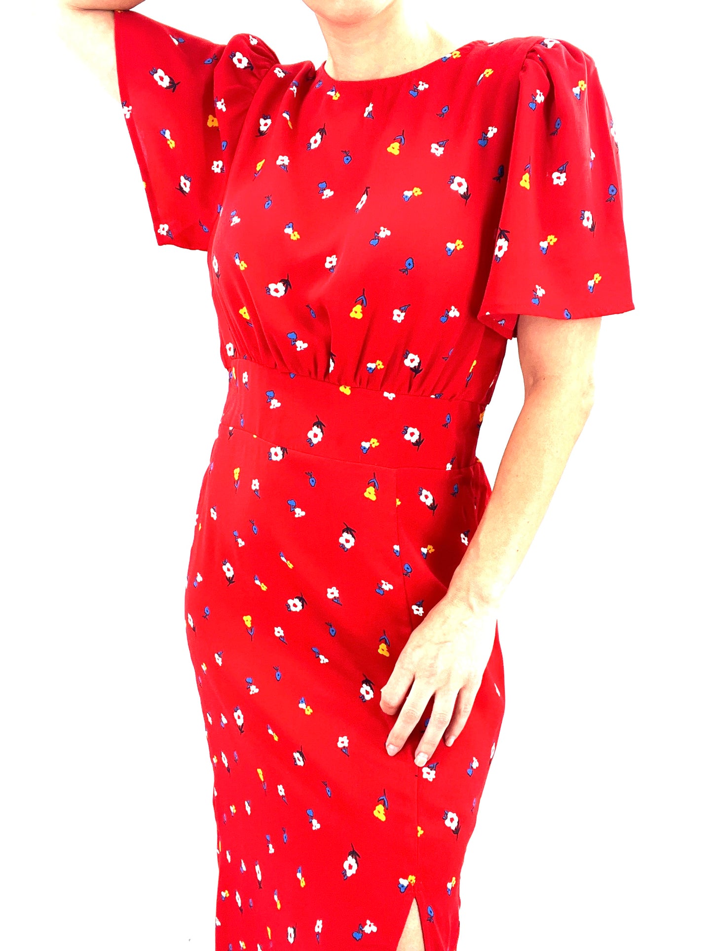 Cherry Red Midi Dress