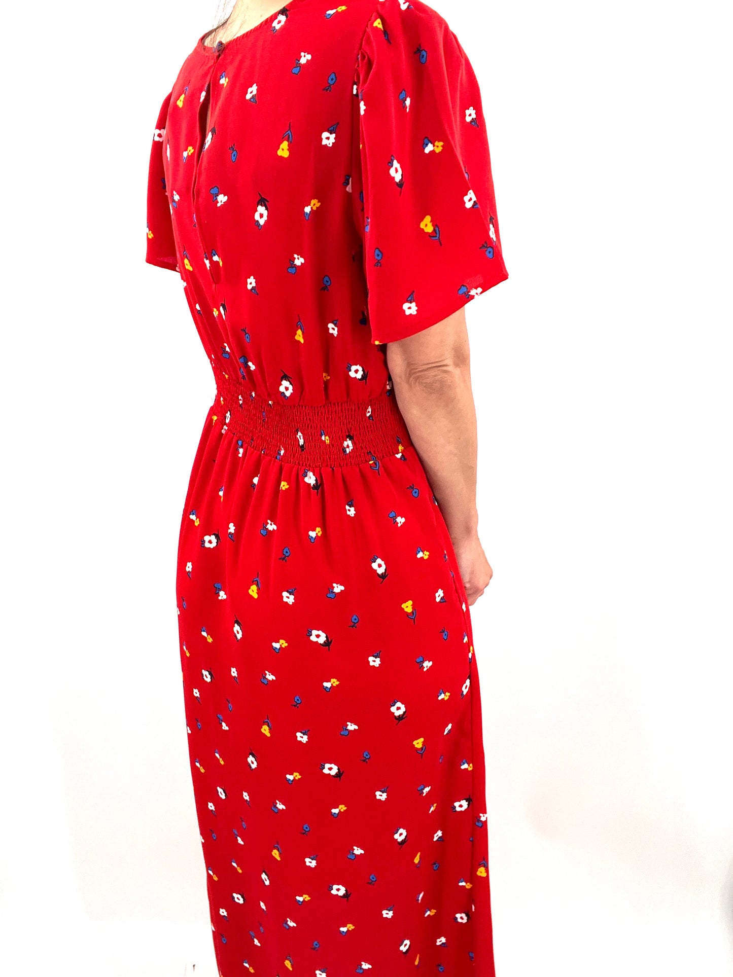 Cherry Red Midi Dress