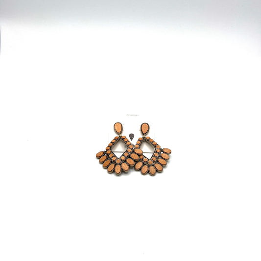 Faux Wood Chandelier Earrings