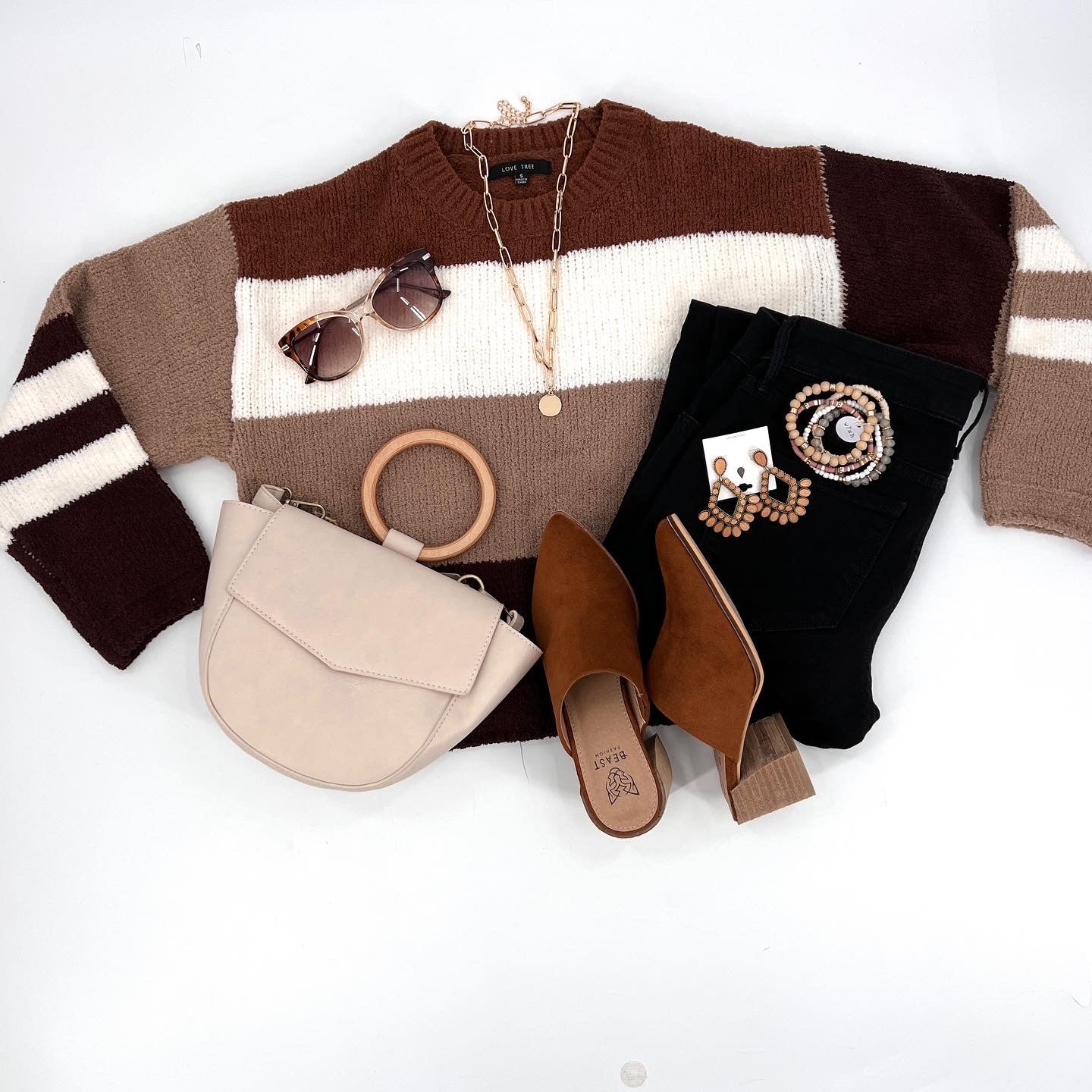 Leslie Color Block Sweater