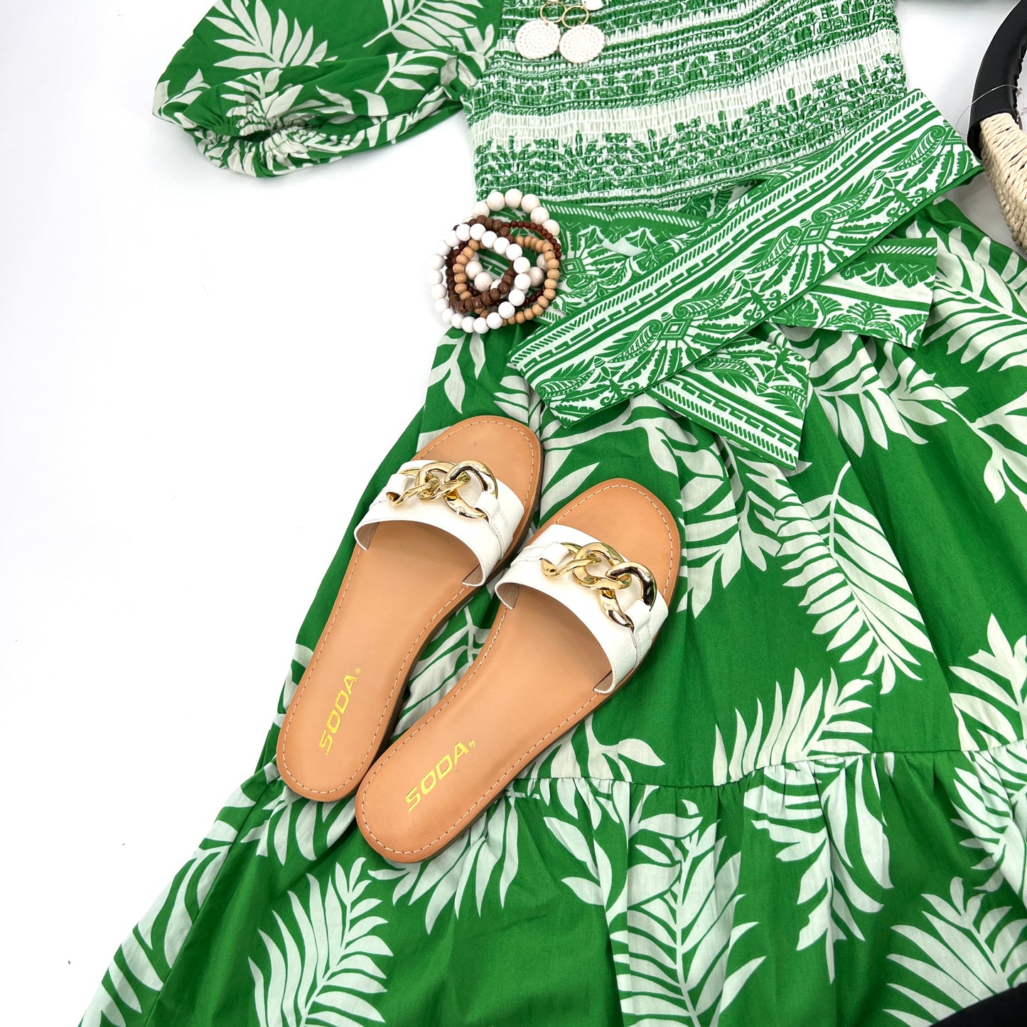 Flying Tomato Woman's Palm Midi Dress